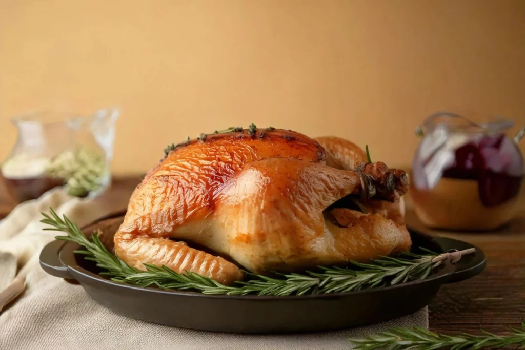 Golden roasted turkey served as a centerpiece for Gluten-Free Thanksgiving Recipes.