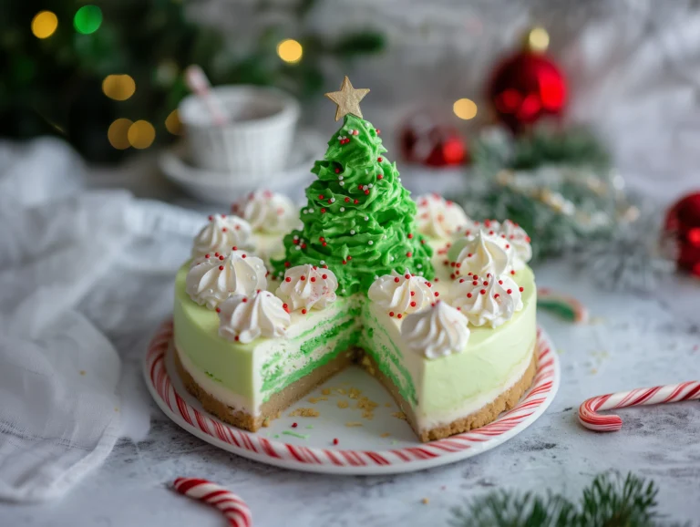 Christmas Tree Cheesecake