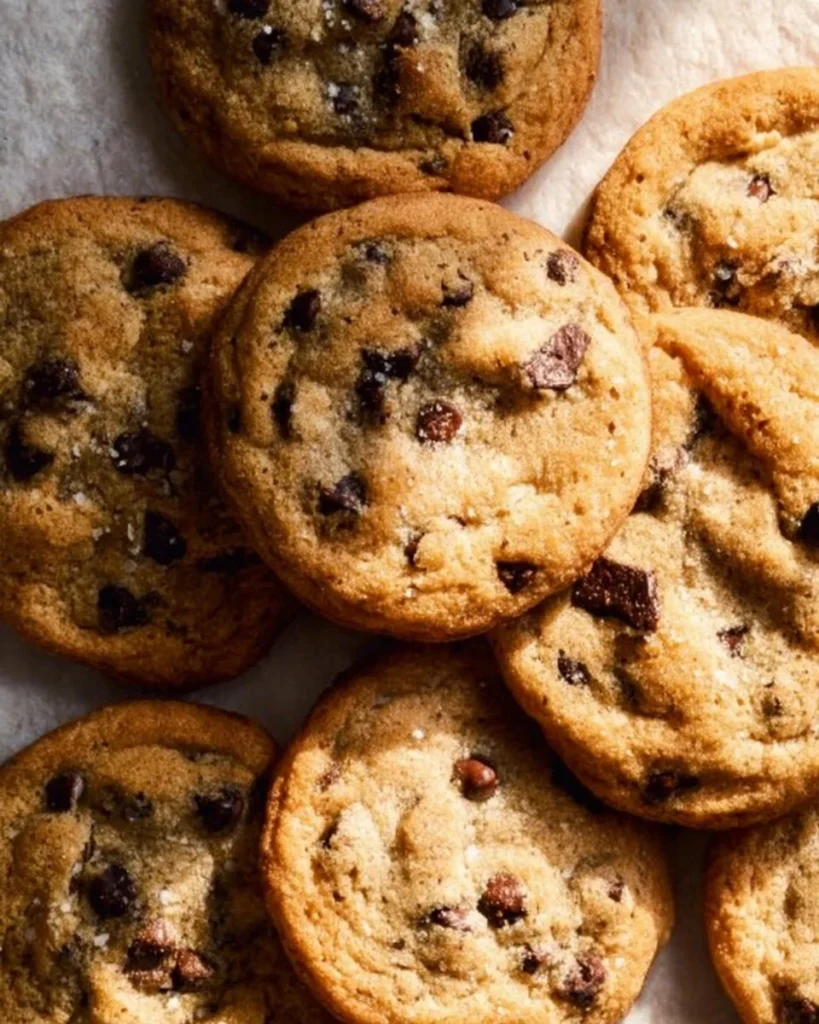 Homemade dairy-free chocolate chip cookies on a baking tray