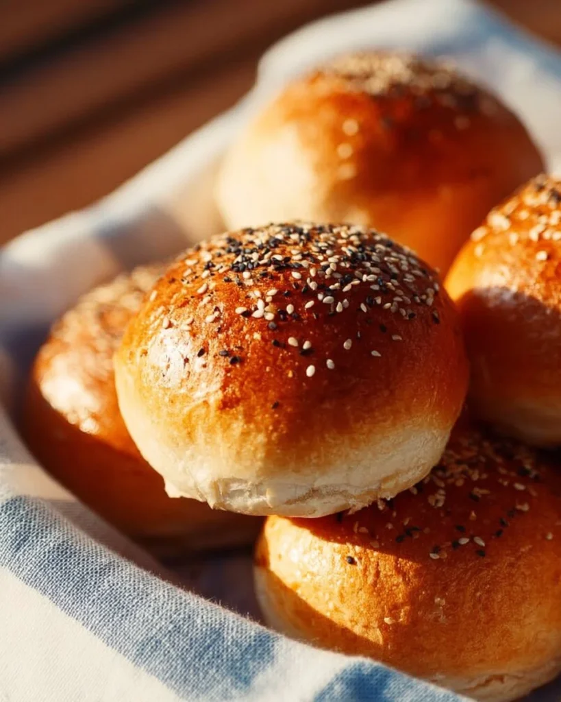 Small batch gluten-free hamburger buns baked fresh and ready for toppings